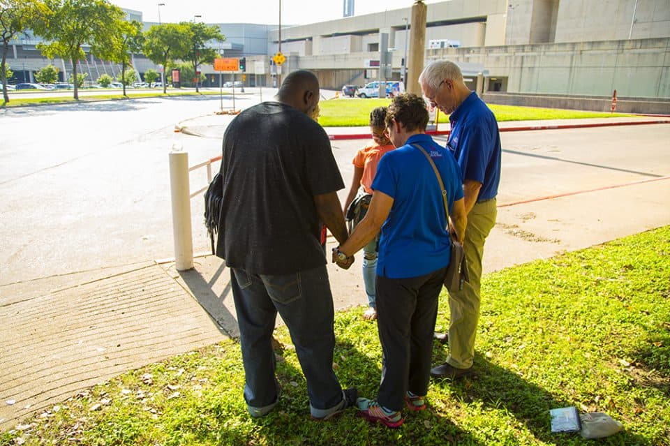 Chaplains praying in Texas