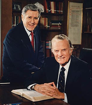 Cliff Barrows And Billy Graham 1992