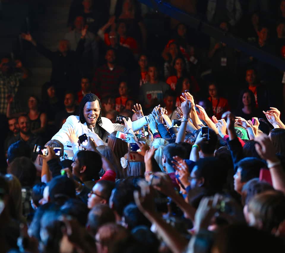 Michael Tait in crowd