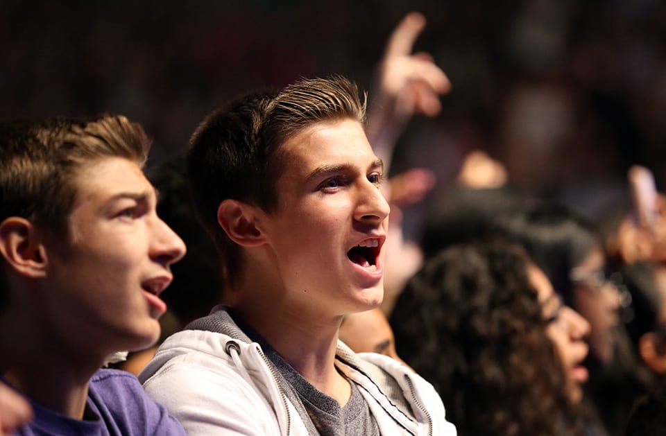 Young men singing