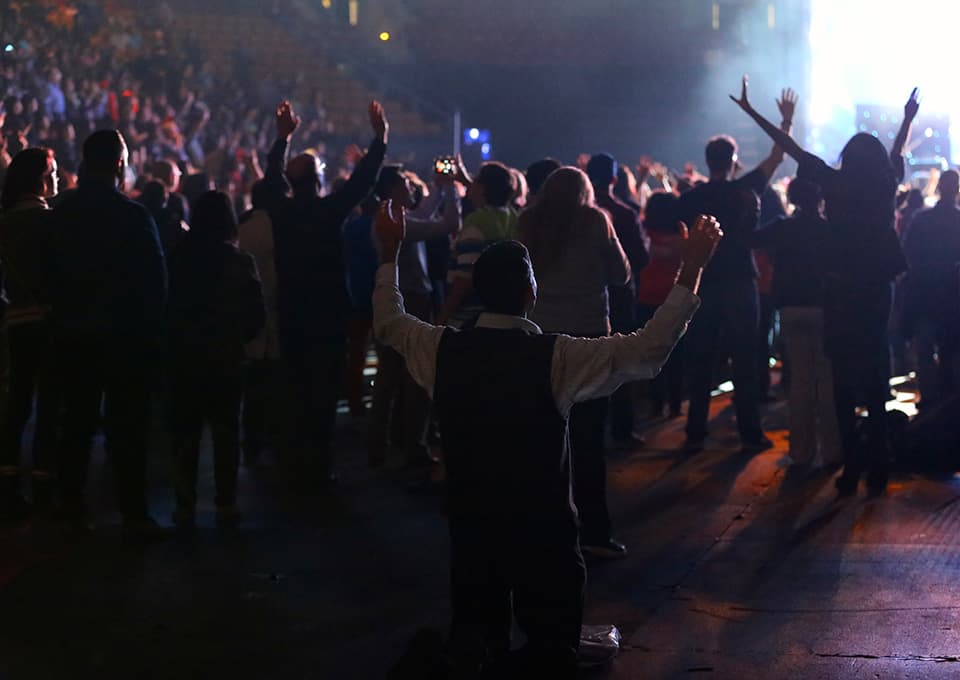 Some kneeled, others jumped, many clapped and waved their hands.