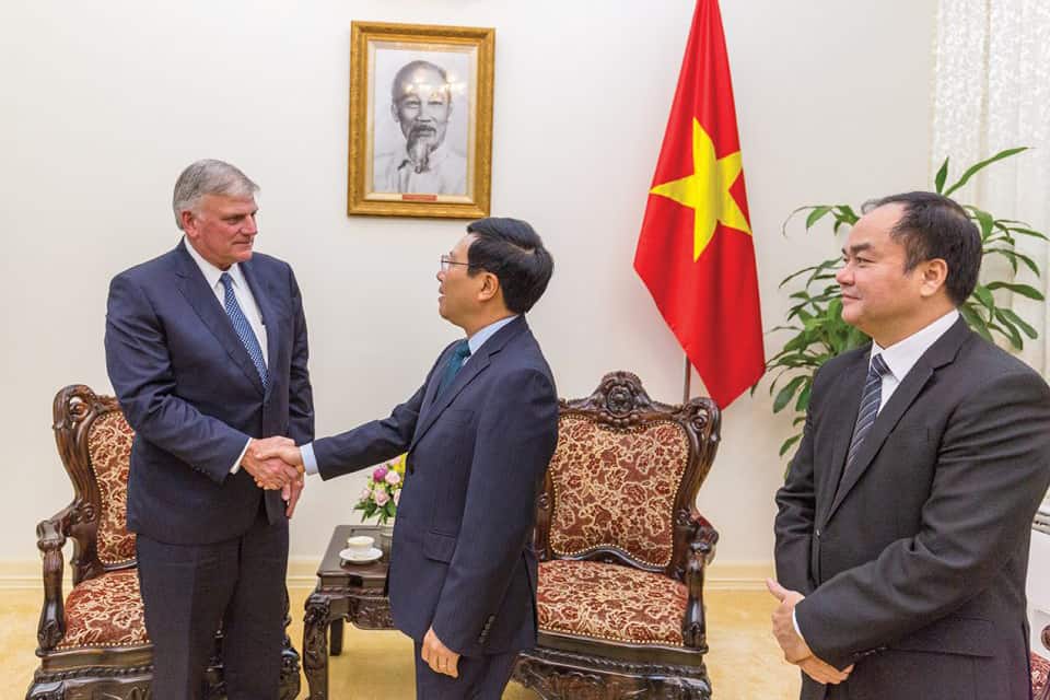 Vietnam’s deputy prime minister welcomed Franklin Graham to the country.