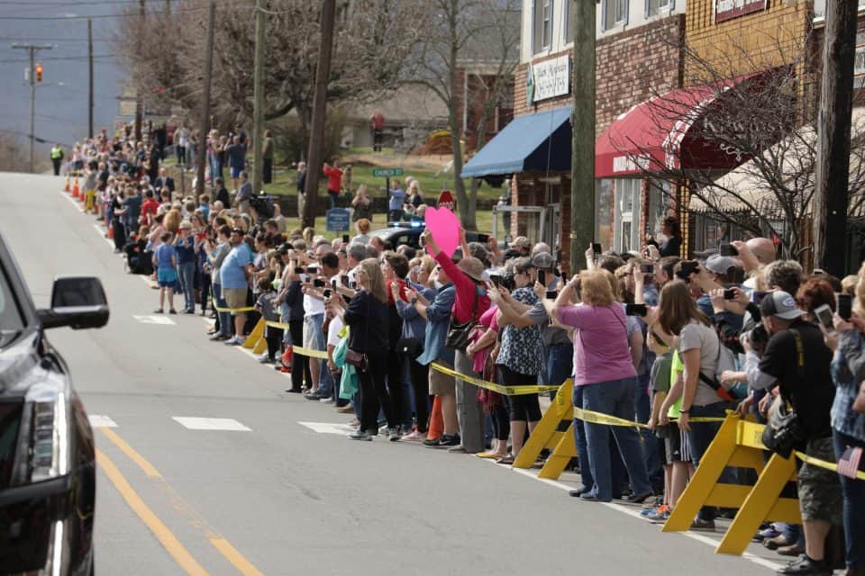 Billy Graham used to ride his horse into downtown Black Mountain, North Carolina. On Saturday, the entire downtown area was crowded with people paying their respects.