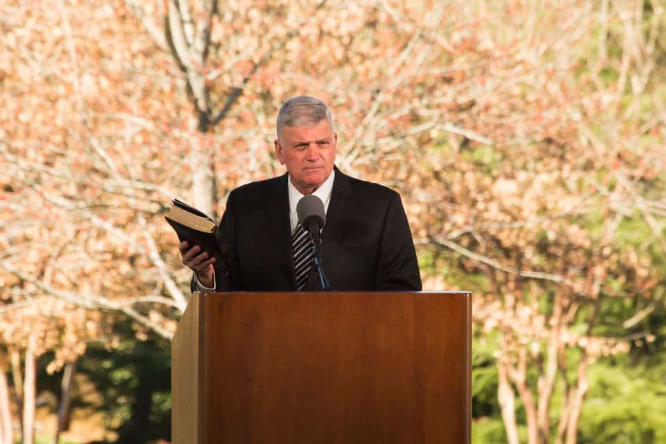 “There weren’t two Billy Grahams,” Franklin Graham shared as he reflected on his father's life and delivered the message of God's love. “He loved his family. He stood by us. … He left us an enduring legacy: his uncompromising testimony of God’s great love.”