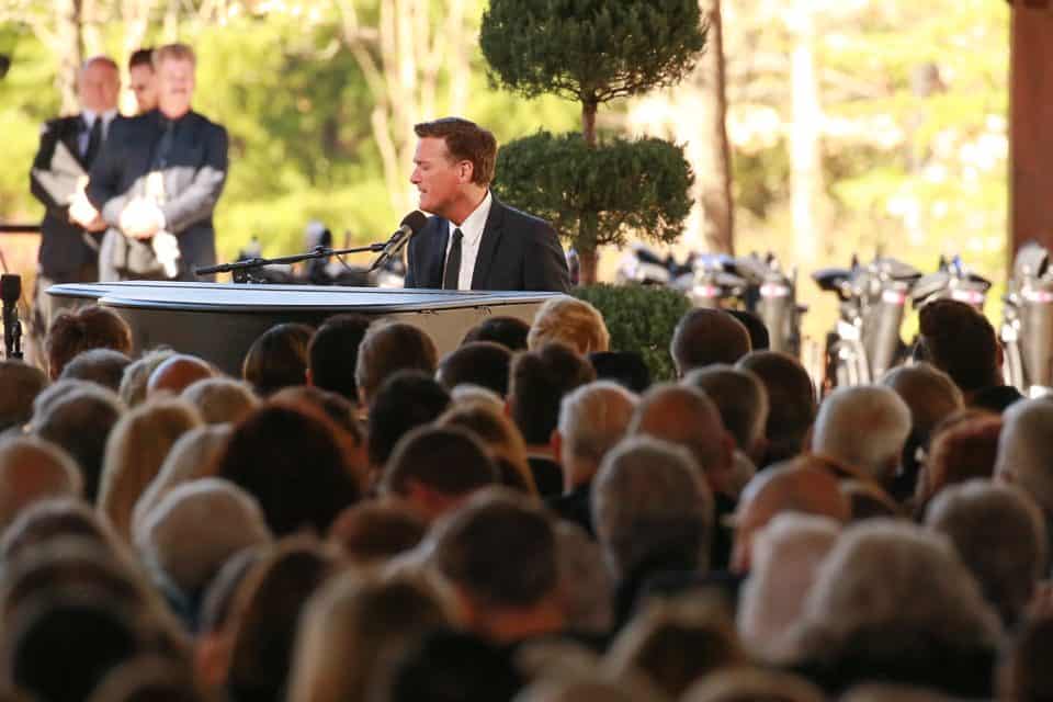 Michael W. Smith performed at the funeral service on Friday as well as Wednesday’s service in the U.S. Capitol in Washington, D.C.