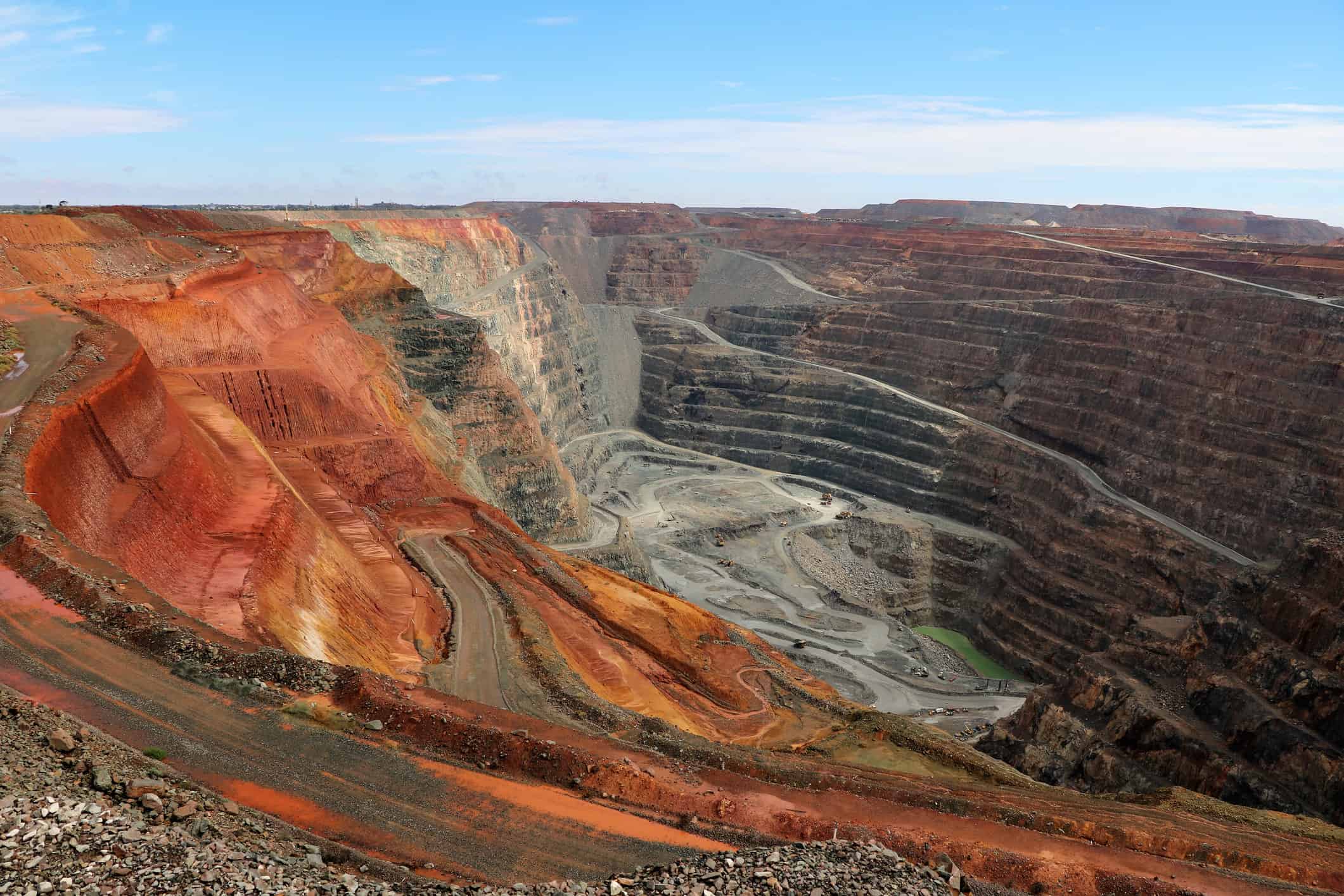 The Super Pit located in Kalgoorlie is the largest open-pit gold mine in Australia and one of the largest in the world.