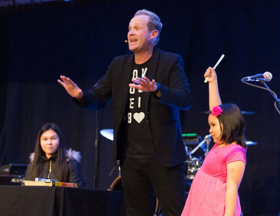 Christian illusionist Jim Munroe entertained the Nunavut community with his show, “The MAZE,” at the first night of the Rankin Inlet Celebration of Hope.