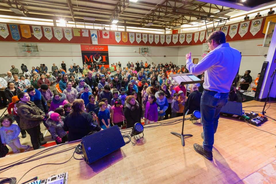 "God has a plan and purpose for your life," Will Graham told the crowd in Rankin Inlet.