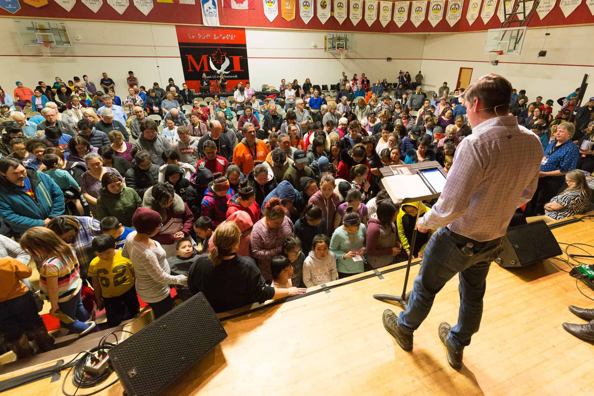 Will Graham, grandson of Billy Graham, shared a Gospel message at the Celebration of Hope in Rankin Inlet, Nunavut