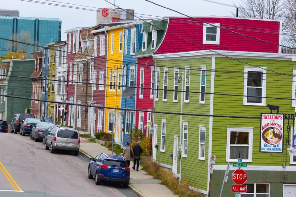 St. John’s is known for the vibrantly colored row houses that help give the city its distinctive character.