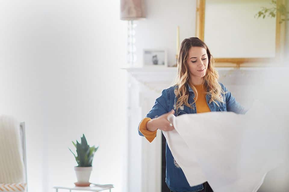 woman cleaning