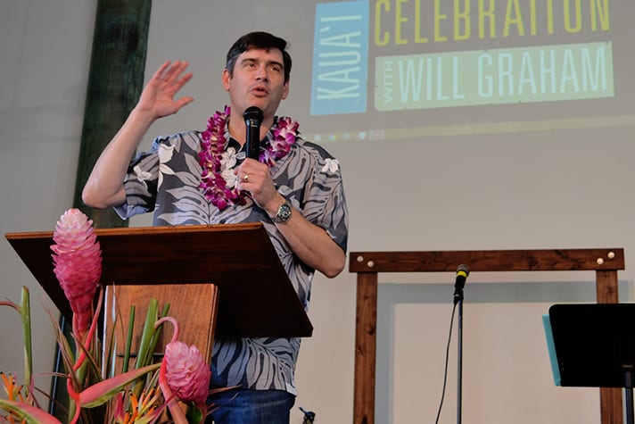 The Kaua`i Celebration with Will Graham will take place in Lihue, Kaua`i, starting Friday.