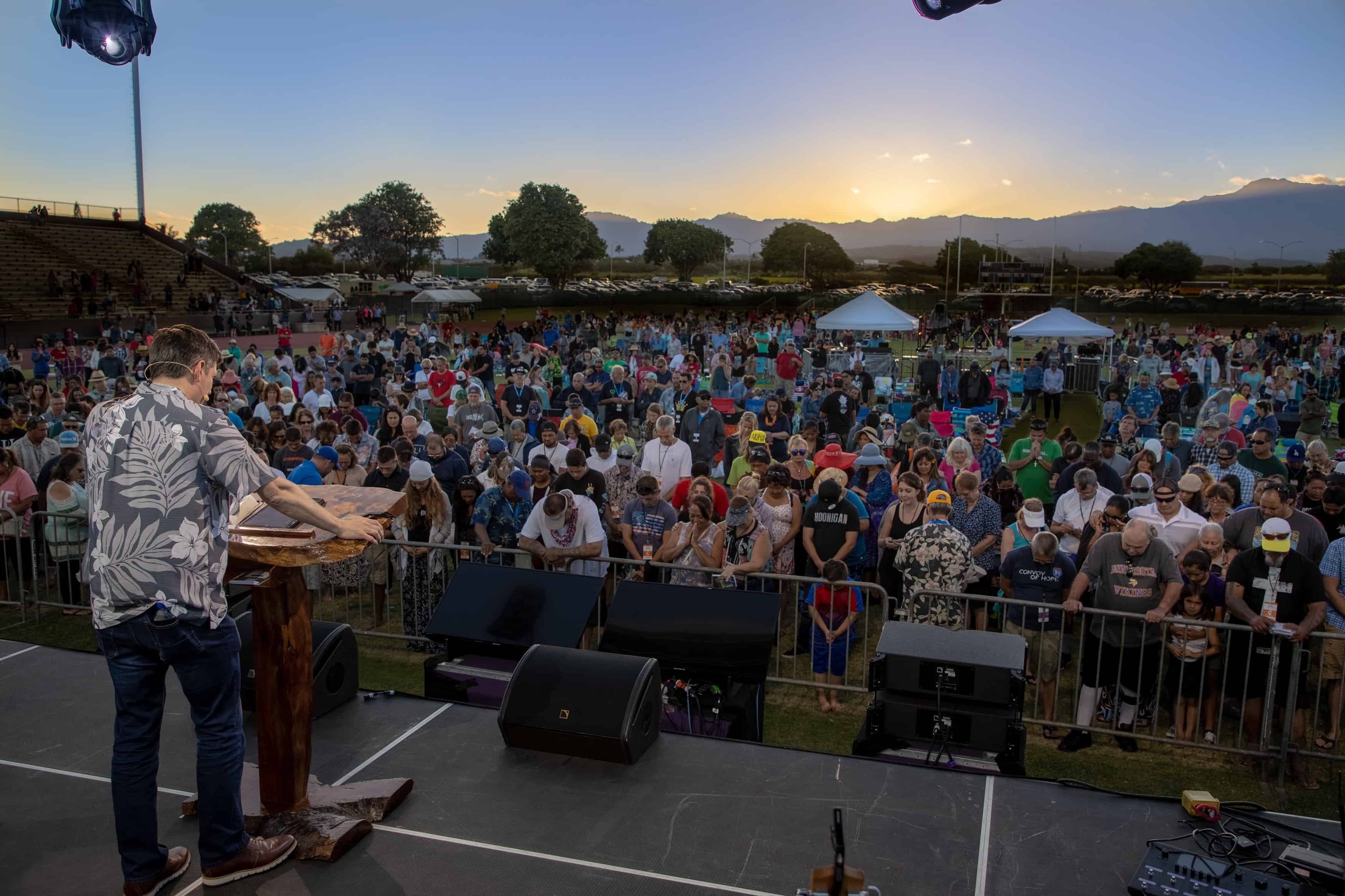 “God’s not after you in [a bad] way. But I promise you, God is after you. … He’s chasing you to love you,” Will Graham told the crowd before giving the invitation to accept Jesus Christ.