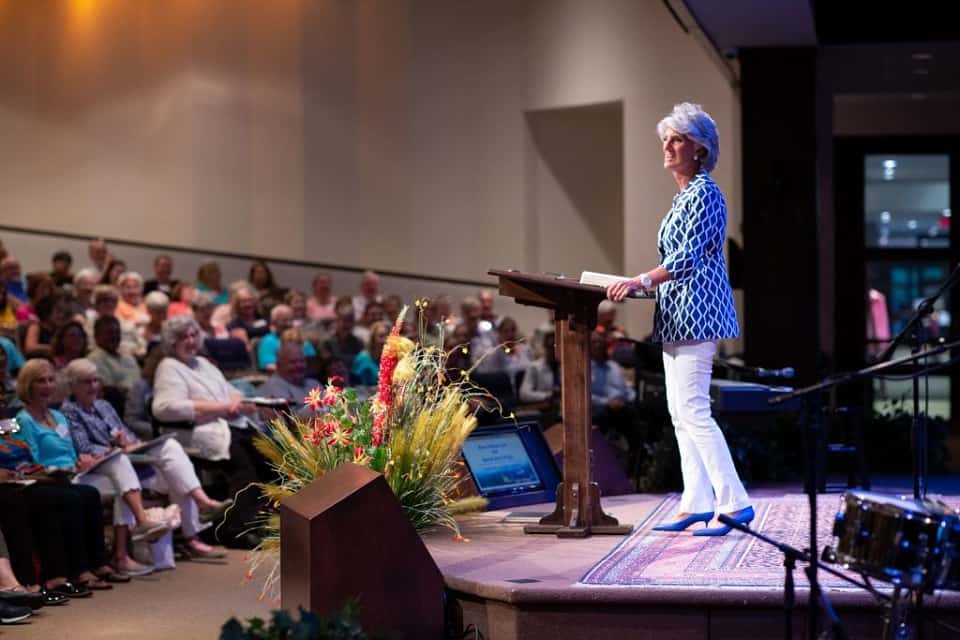 Proclaiming the truth of Scripture, Anne Graham Lotz shares how she got through the fire of various trials the last several years, including a recent battle with breast cancer. After putting teaching on hold for nearly a year, she returned to the stage at the Billy Graham Training Center at The Cove on Friday.