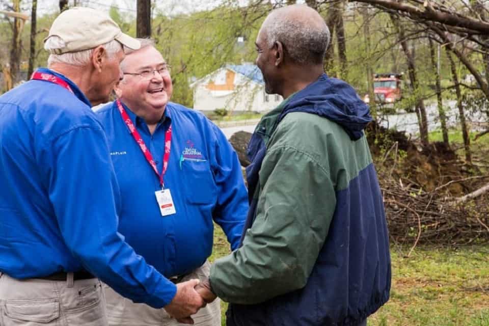 BG-RRT chaplains are specially trained volunteers who respond to community-wide disasters or personal crises, serving as the hands and feet of Jesus to those who are struggling in the midst of difficult situations.