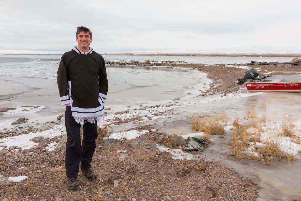 Will Graham often visits Canada, but this is his first trip to the village of Baker Lake, situated in the geographic center of Canada.