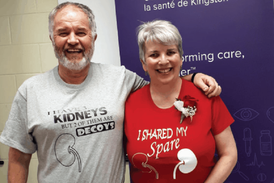 Sylvia’s husband, Lindsay, received a new kidney from friend Linda Willis.