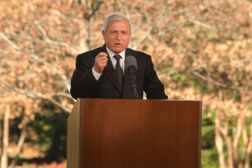 Sami Dagher’s church in Beirut, Lebanon, was hard-hit by Tuesday’s explosion. The Lebanon-born evangelist is a longtime friend of the Graham family, pictured here speaking at Billy Graham’s funeral.