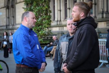 When Billy Graham preached in his hometown in 1985, Nigel Fawcett-Jones (left) was 19 years old. He now serves as the U.K. Billy Graham Rapid Response Team chaplain manager.