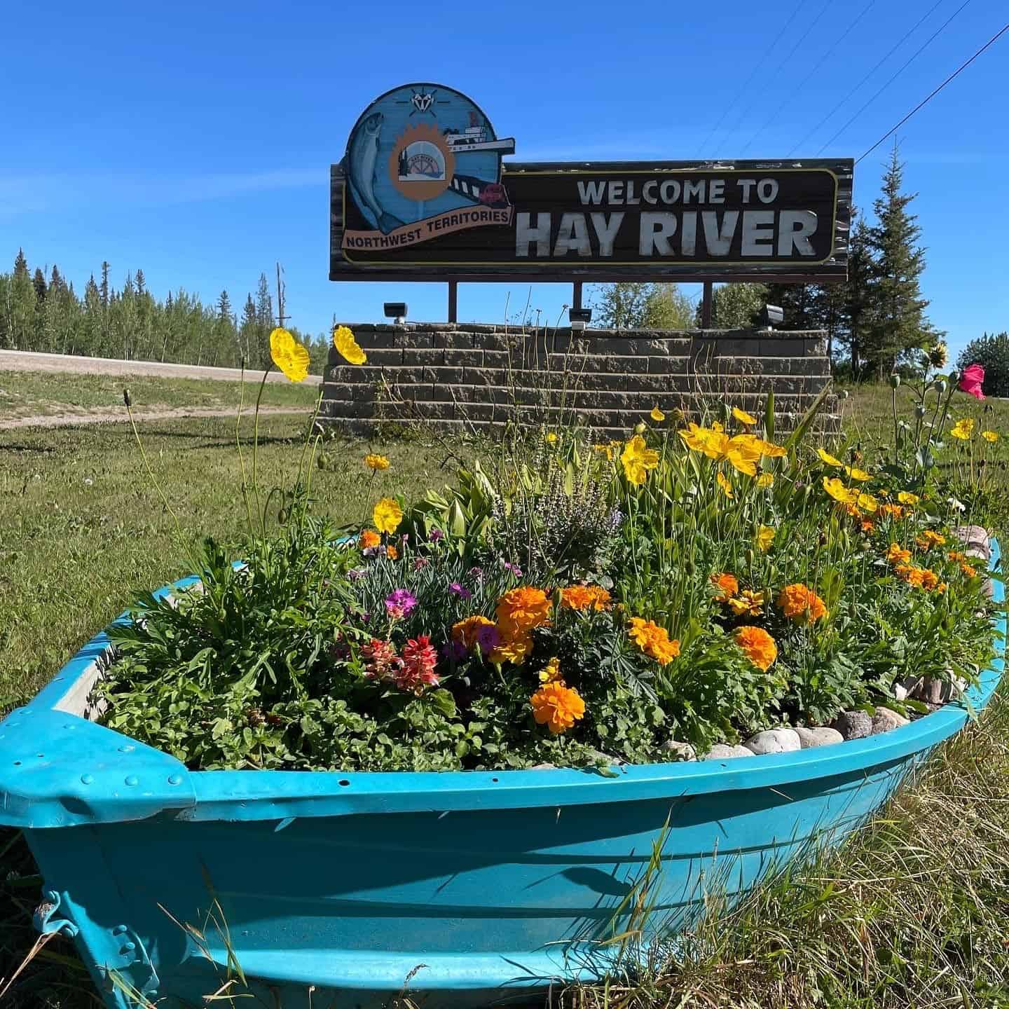 Hay River sign