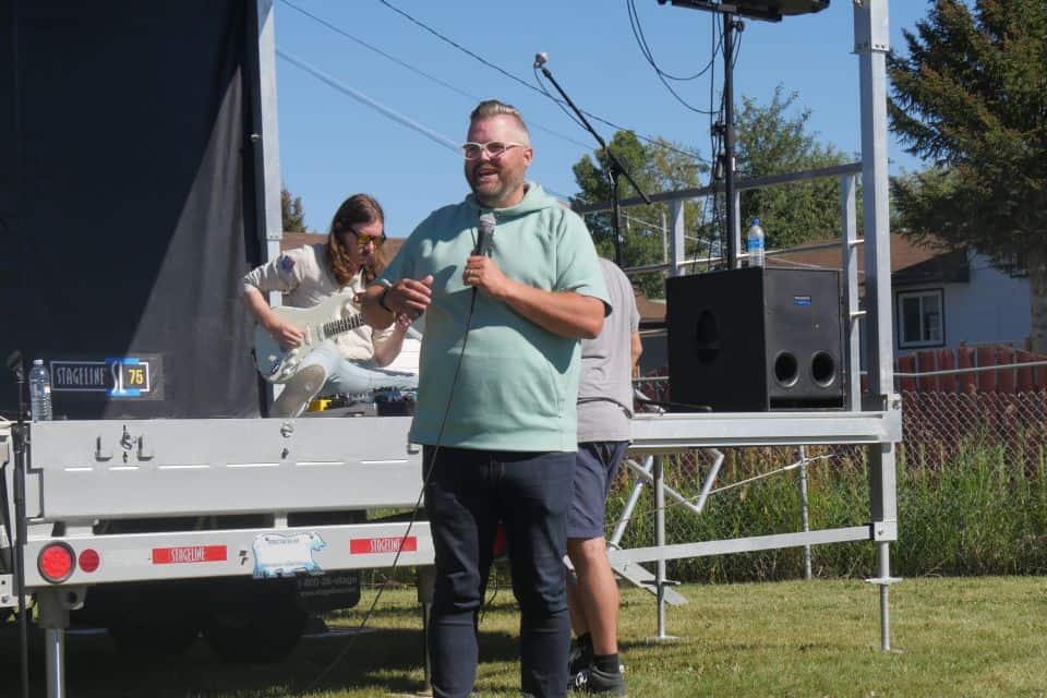 people at Hay River launch event