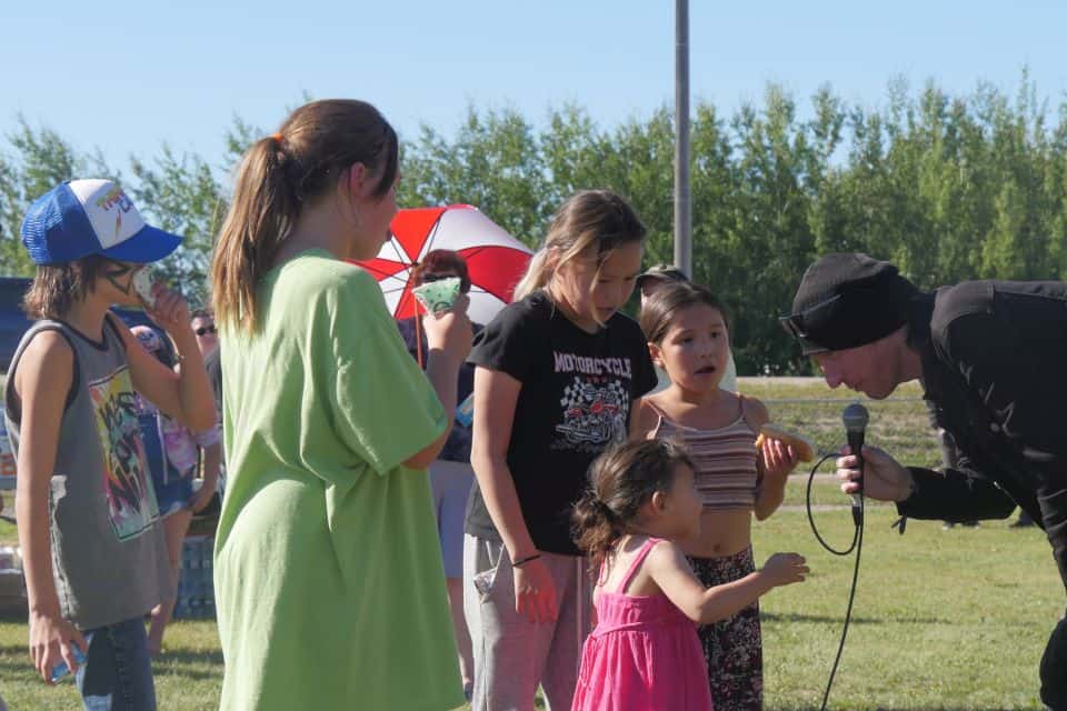 people at Hay River launch event