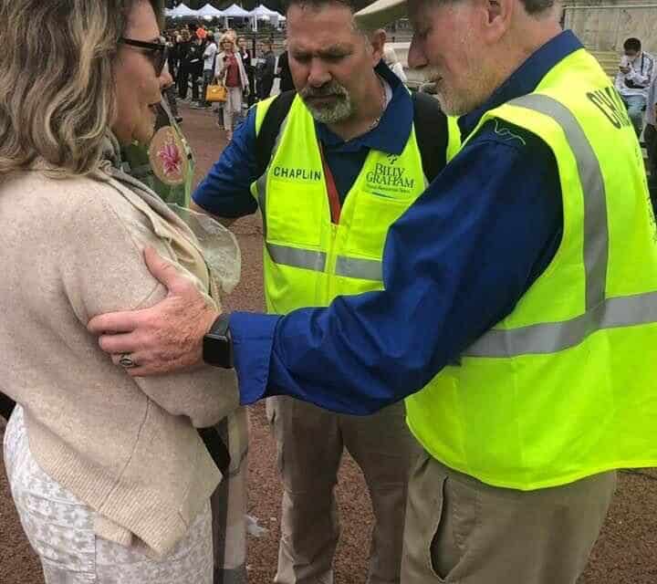 Billy Graham Rapid Response Team chaplains have been able to pray and share the Good News of Jesus to visitors hailing from across the UK and Scotland, and around the world. 