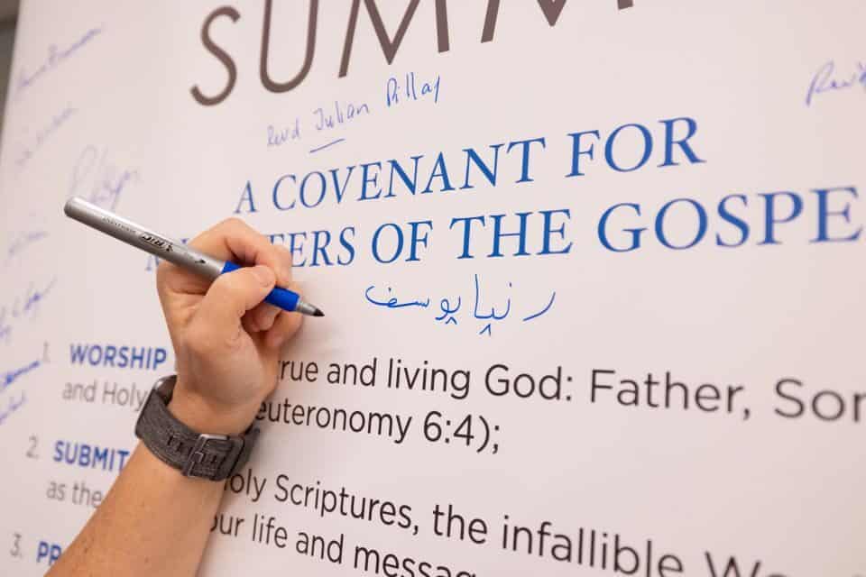 Summit attendees were encouraged to sign on to a covenant overseeing their behavior, their church’s integrity and carrying out Mark 16:15: “Go into all the world and proclaim the gospel to the whole creation” (ESV).