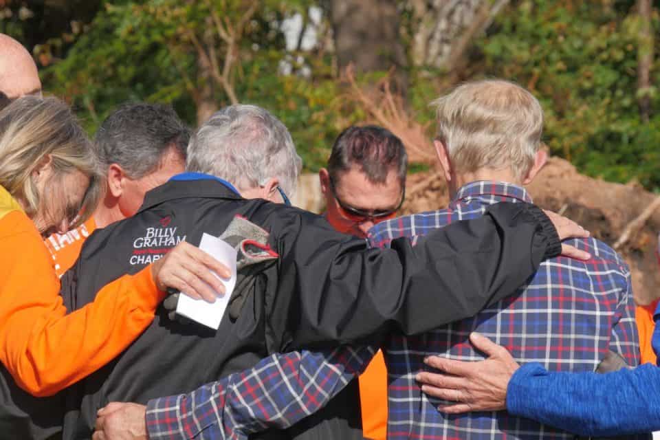 Chaplains prayed with nearly 2,000 people on Prince Edward Island, including homeowners, first responders, and Samaritan’s Purse volunteers helping to clean up the damage.