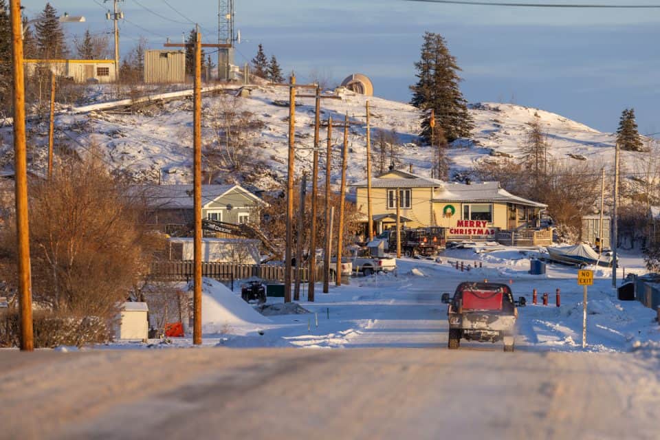 Fort Chipewyan is one of the oldest settlements in Alberta, Canada, established in 1788 as a trading post. Electric lights weren't introduced to the area until 1959. The Northern Canada Christmas Tour stops next in Northern Territories—first in Fort Smith on Friday and in Hay River on Sunday.