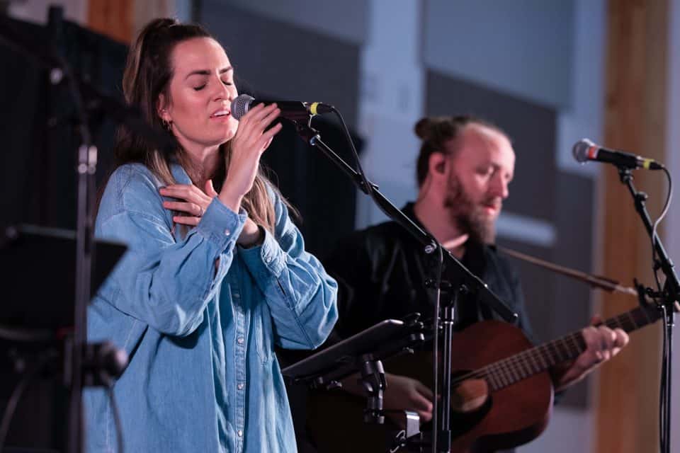 Fort Smith, Northwest Territories: Canadian Christian artist Brooke Nicholls helped lead the tight-knit community in praising God.