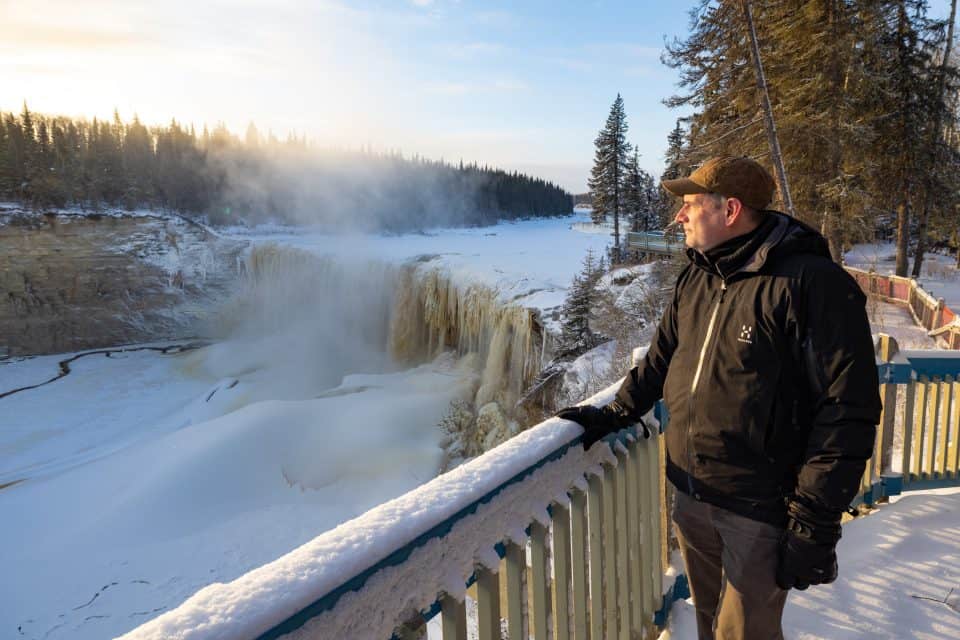 Hay River, Northwest Territories: Hay River sits along the shore of Great Slave Lake, the 10th largest lake in the world. Will Graham visited Alexandra Falls during his visit. This community of 3,500 has ideal conditions for viewing the northern lights.