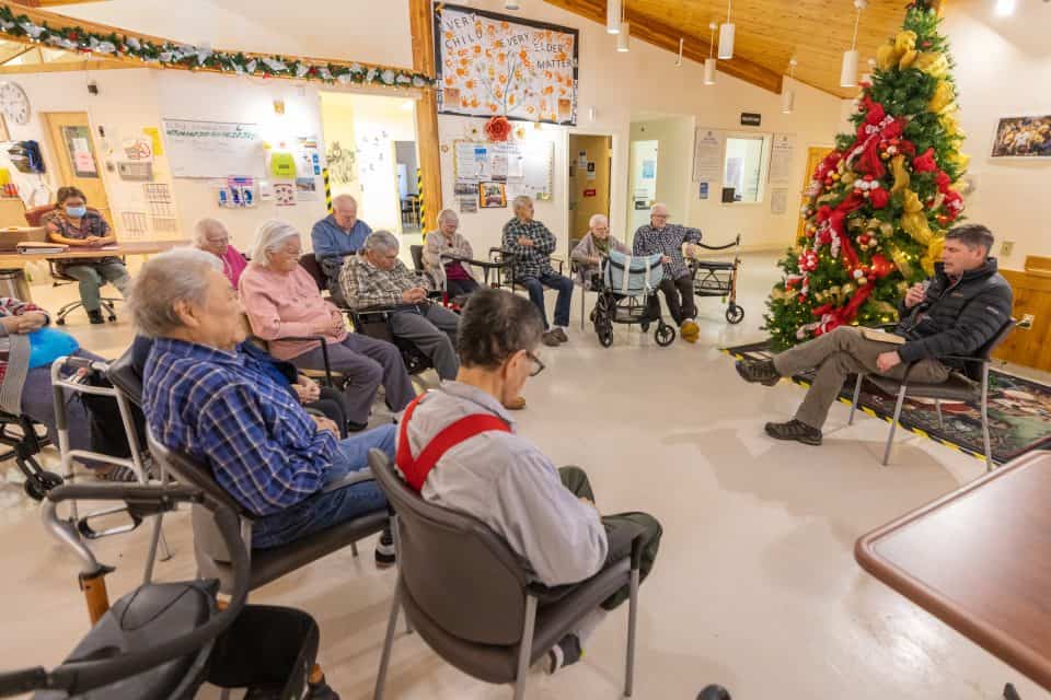 Fort Smith, Northwest Territories: While in Fort Smith, Will Graham spent time encouraging senior citizens at their nursing facility.