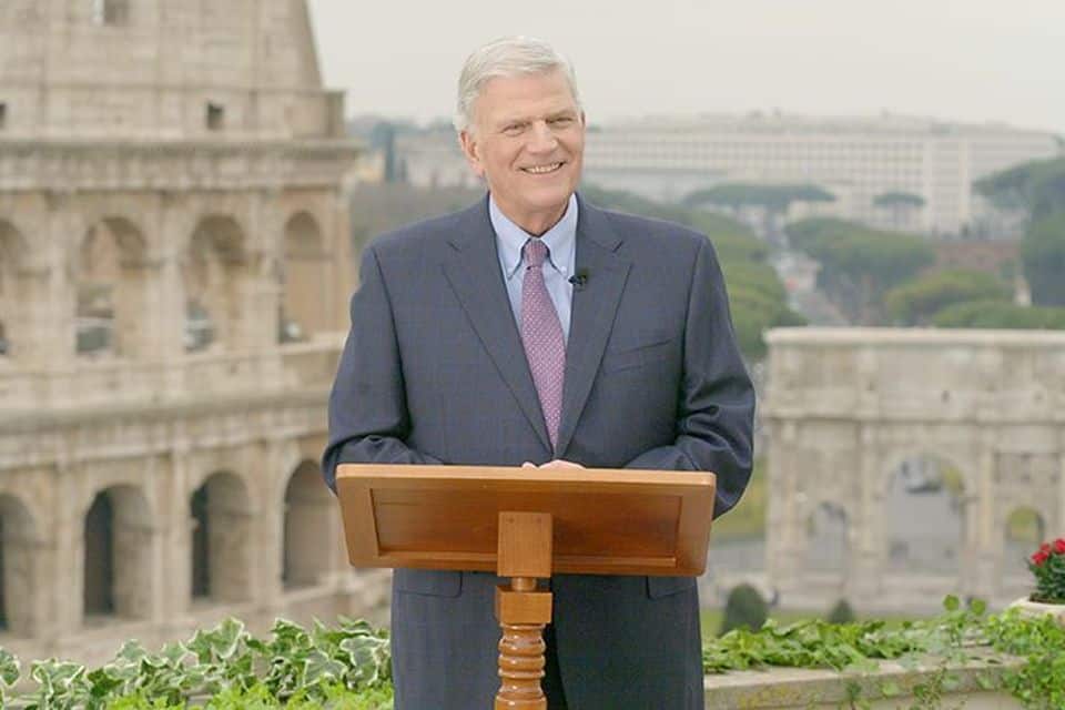 "The New Birth: Easter From Rome With Franklin Graham” will air on multiple stations April 9.