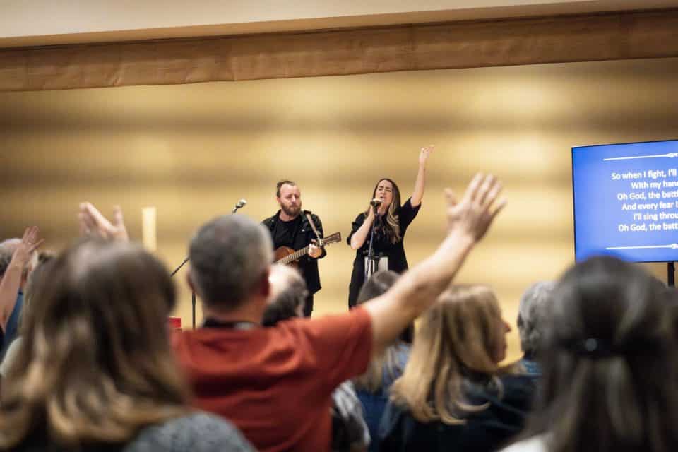 Canadian worship leader Brooke Nicholls led pastors from across denominations in united worship.