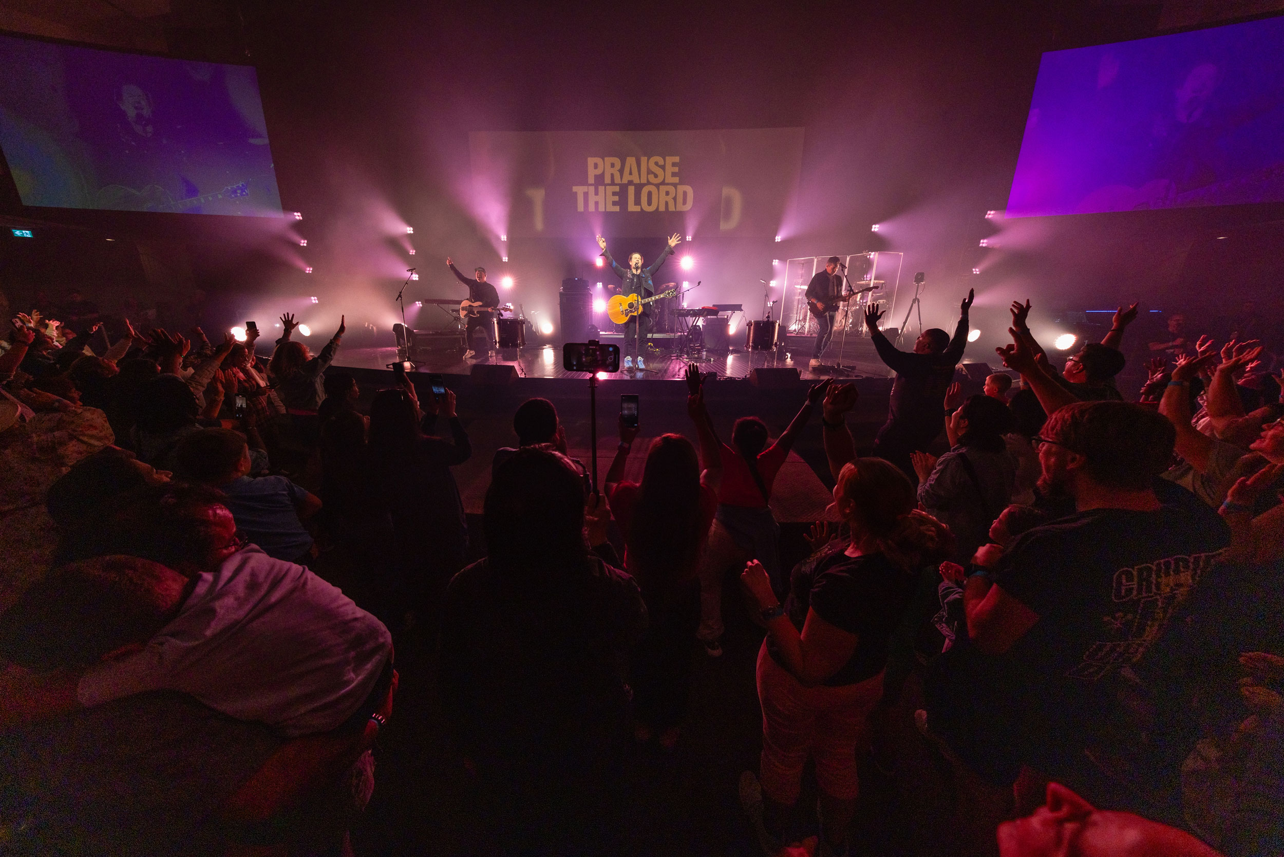 The Afters continued the hope-filled, energetic worship, preparing hearts for the Gospel message.