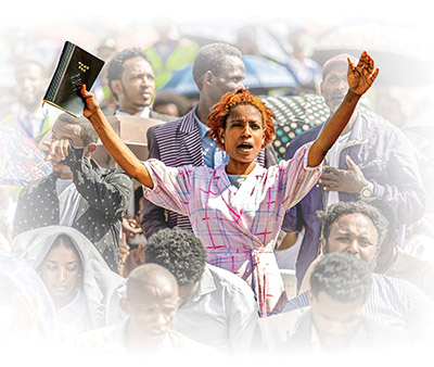 Woman worshiping