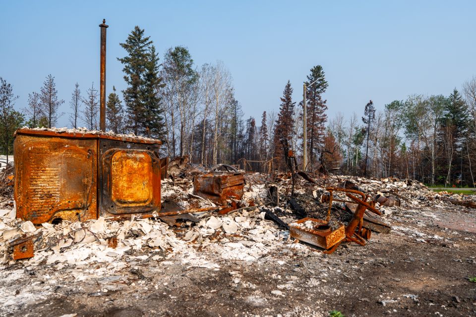 The Wolf Fire destroyed over 200 homes in Denare Beach, Saskatchewan, a community of just 700 people.)