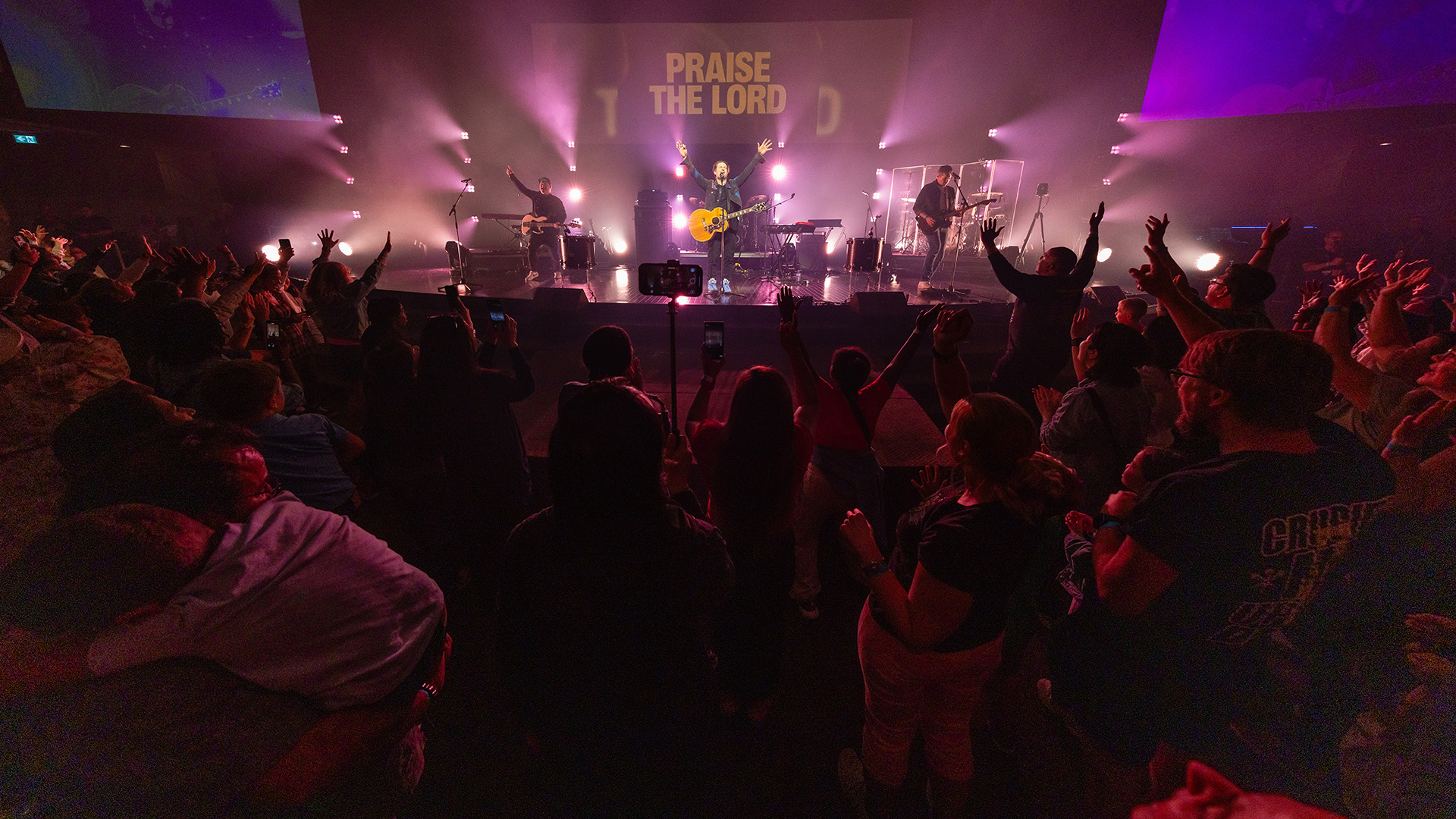 Josh Havens and The Afters led the audience of nearly 2,700 in worship before Will Graham shared the Gospel.