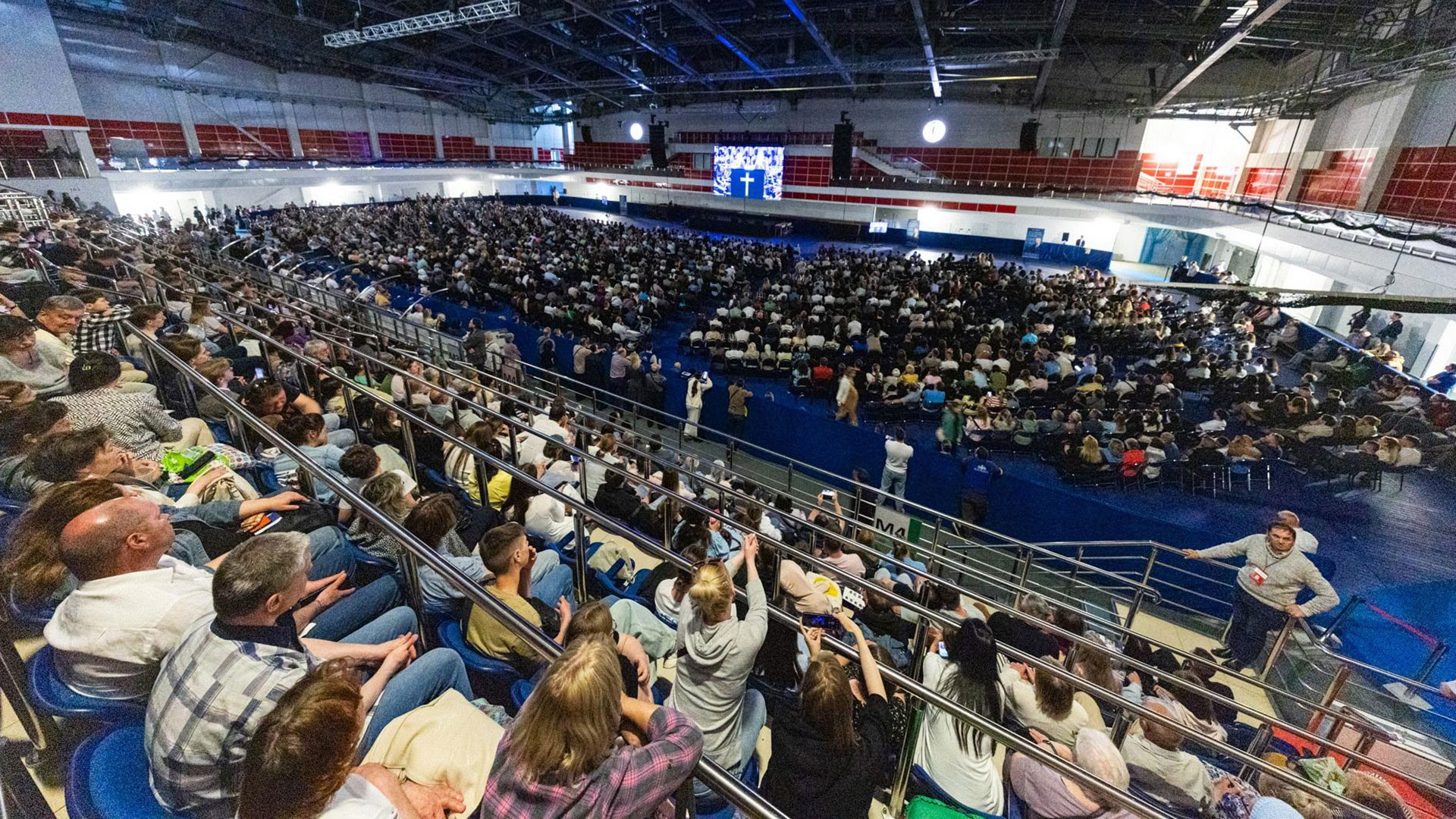 Both nights of the Festival broke attendance records at the arena, and thousands filled an overflow space to watch the Gospel message.
